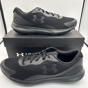 Under Armour Surge 3 Men's 12 Black Mesh Athletic Sneakers Running Jogging Shoes